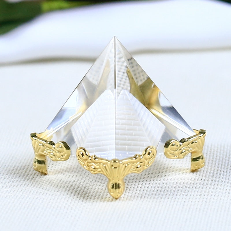 4CM Natural Transparent Crystal Pyramid