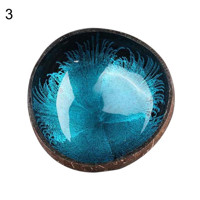 1pc Vintage Natural Coconut  Shell Bowl Key