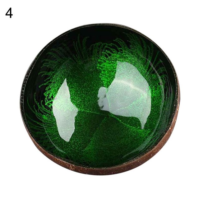 1pc Vintage Natural Coconut  Shell Bowl Key