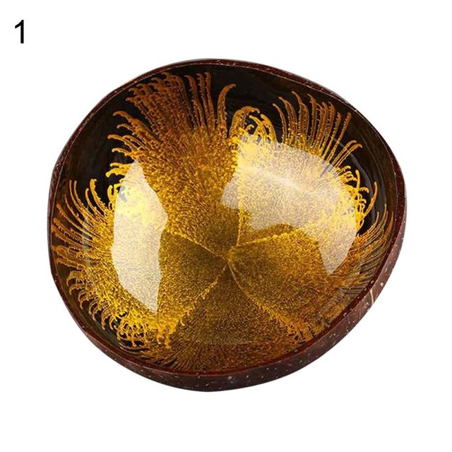1pc Vintage Natural Coconut  Shell Bowl Key