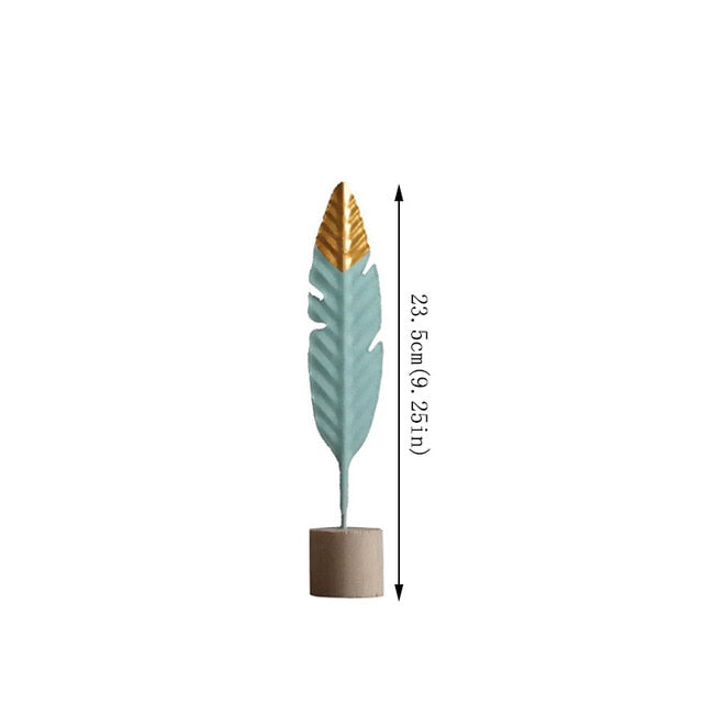 Modern Feather Wooden Decorations
