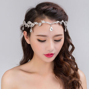 Silver Bridal Hair Bands Crystal Headbands